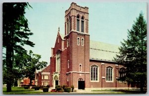 Caldwell NJ 1960s postcard Aloysius Catholic Church and rectory