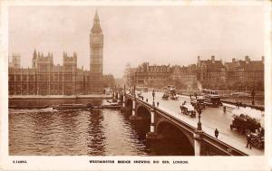 uk31021 westminster bridge big ben london real photo uk