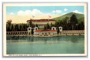 Vintage 1920s Postcard Fort William Henry Hotel, Lake George, NY