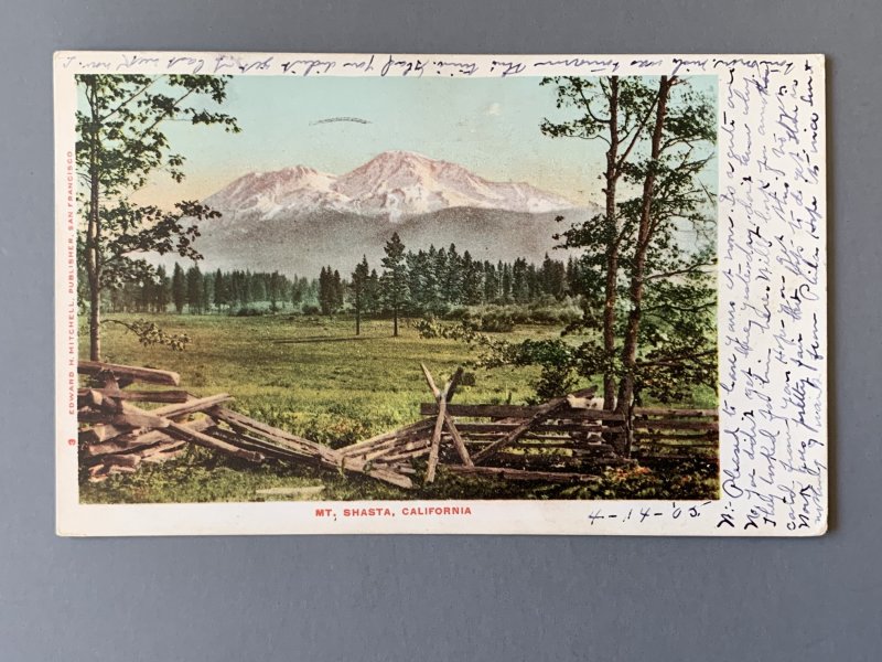 Mount Shasta CA Litho Postcard A1143092152