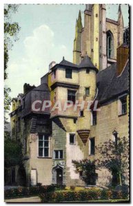 Old Postcard Nantes behind the Cathedral