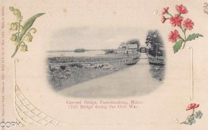 RPPC Passadamkeag Maine Covered Bridge postcard BA107