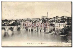 Postcard Old Albi Le Faubourg Madeleine