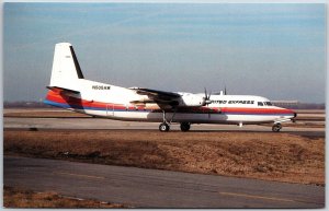 Airplane United Express Fokker F27-500 by Air Wisconsin N505AW Aircraft Postcard