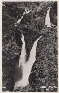 Stock Ghyll Falls Real Photo Old Postcard