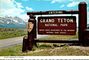 Grand Teton National Park Roadside Marker South Approach To Tetons