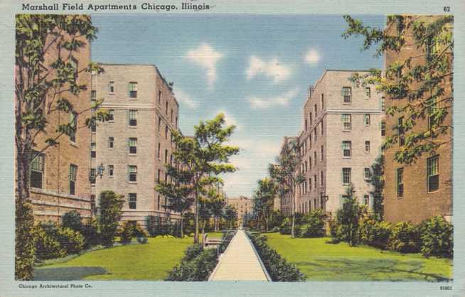 Marshall Field Apartments Chicago IL, Illinois pm 1950