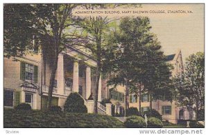 Exterior, Administration Building, Mary Baldwin College, Staunton, Virginia, ...