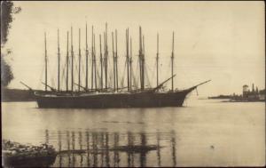 Boothbay Harbor ME Schooner Ships Bradford L Jones of Boston & Others RPPC