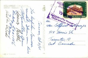 VINTAGE POSTCARD THE HUMBOLDT HOTEL VIA CABLE CAR LOCATED AT CARACAS VENEZUELA