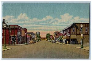 Two Harbors Minnesota Postcard First Avenue Looking West Exterior Building c1940