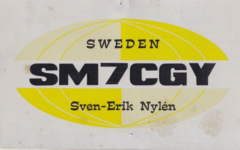 Sjobo Switzerland Vintage Swiss QSL Radio 1960s Card