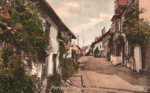 Vintage Postcard 1910's Porlock High Street Scenic Town View Minehead England UK