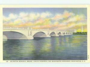 Unused Linen BRIDGE SCENE Washington DC HQ9760