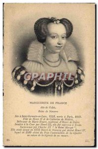 Old Postcard Marguerite de Valois Queen of Navarre France