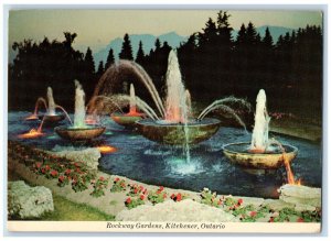 c1950's Sundown at the Fountain View Rockway Gardens Kitchener Canada Postcard