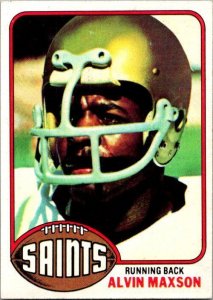 1976 Topps Football Card Alvin Maxson New Orleans sk4558