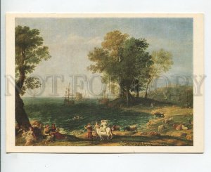 458038 USSR 1975 year Claude Lorrain France Rape of Europe old postcard