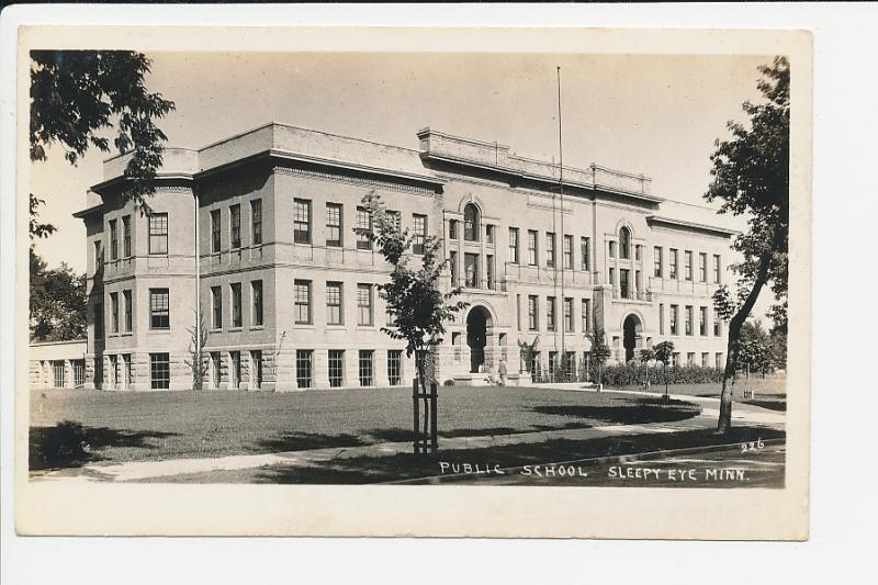 MN RP Sleepy Eye Public High School Real Photo