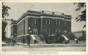 First Baptist Church Lubbock TX Writing On Back