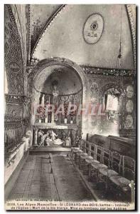 Old Postcard The Alpes Mancelles Saint Leonard des Bois Interior L & # 39Egli...