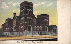 First M. E. Church, Hammond, Indiana Vintage Postcard 1915