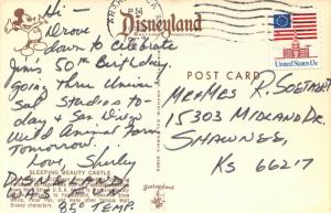 Early Disneyland Sleeping Beauty Castle,  Vintage Postcard