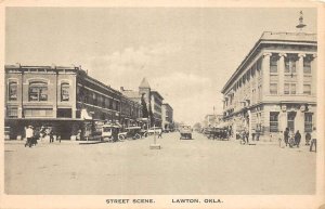 Lawton Oklahoma street scene in Lawton, Okla vintage pc DD7189