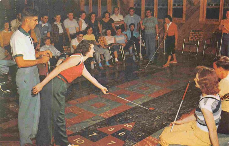 Shuffleboard Strickland Mountain Inn Mt Pocono Pennsylvania postcard