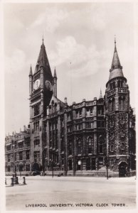 England Liverpool University Victoria Clock Tower Real Photo