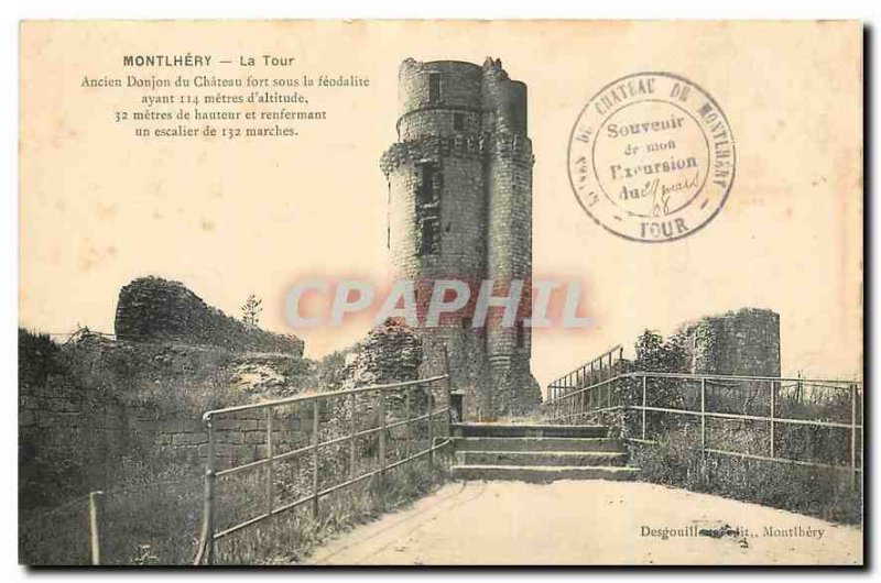 Old Postcard Montlhery Tower Dungeon Old Fort Chateau