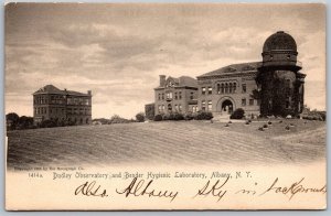 Vtg Albany New York NY Dudley Observatory & Bender Hygenic Laboratory Postcard