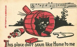 Arts Crafts Cay Barrel Music Comic Humor 1912 Postcard artist impression 20-2809