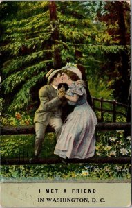 Washington D C Couple Kissing I Met A Friend 1911