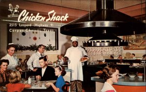 Corpus Christi TX Chicken Shack Black Americana Chef Postcard