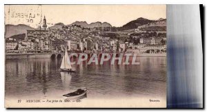 CARTE Postale Old Menton View from Mole