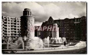 Old Postcard Paris Strolling Fountains of Porte de St Cloud Sculpt Paul Lansowki