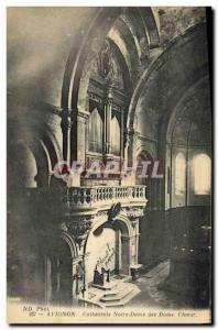 Old Postcard Organ Avignon Cathedrale Notre Dame des Doms Choir