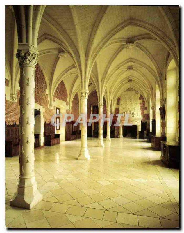 Modern Postcard Chateau Royal d'Amboise Indre et Loire the Hall of century XV...