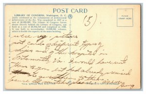 Postcard Library Of Congress & Annex Washington D.C. Vintage Standard View Card 