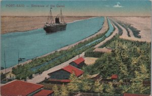 Postcard Entrance of the Canal Port Said Egypt