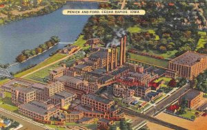 Penick and Ford Starch Works Cedar Rapids Iowa postcard