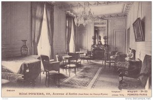 Hotel POWERS , Paris , France, 1900-1910s ; Salon