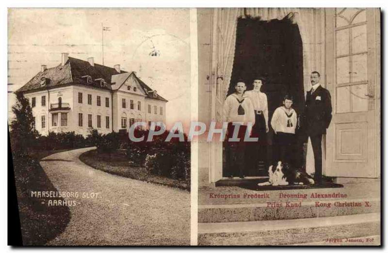 Old Postcard Marselisborg Slot Aarhus