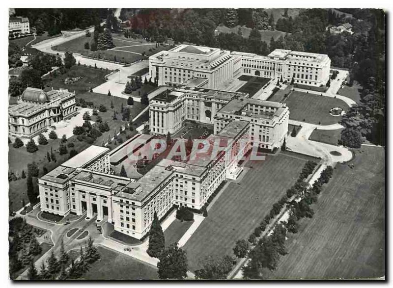 Modern Postcard Geneva Palais des Nations Aerial view