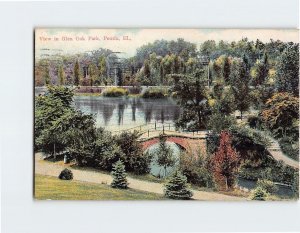 Postcard View in Glen Oak Park, Peoria, Illinois