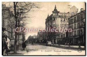 Old Postcard Clichy Boulevard Victor Hugo