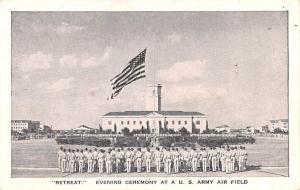 Retreat, Ecening Ceremony at US Army Air Field World War II, WW II Military U...