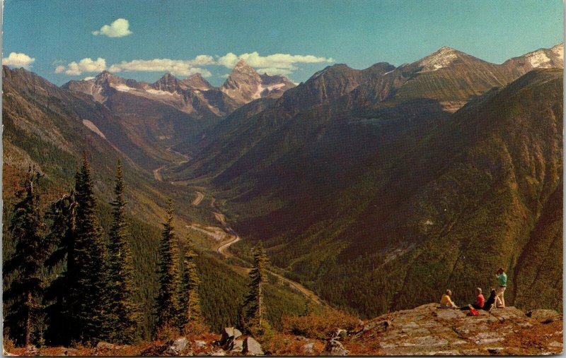 British Columbia Canada Rogers Pass Glacier National Park Trans Hwy Postcard VTG 