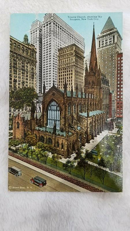 Trinity Church showing Sky Scrapers. New York City